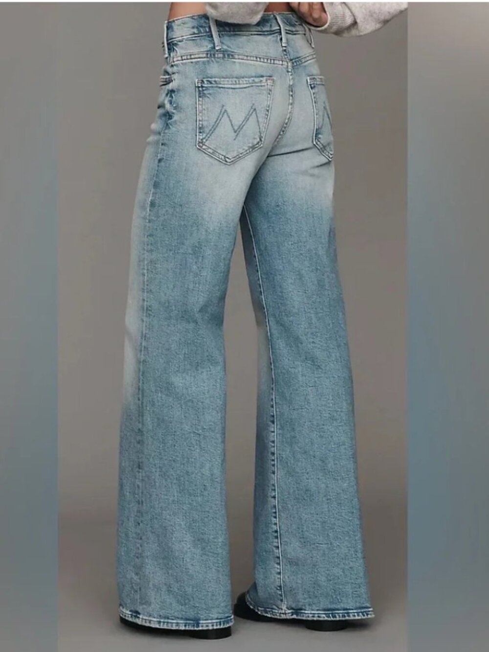 MOTHER Lil Hustler Roller Sneak Jeans 27P I Confess Petite Wide Leg NWT